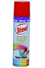 steel sprey boya Sprey Boya Siyah 200ml Steel